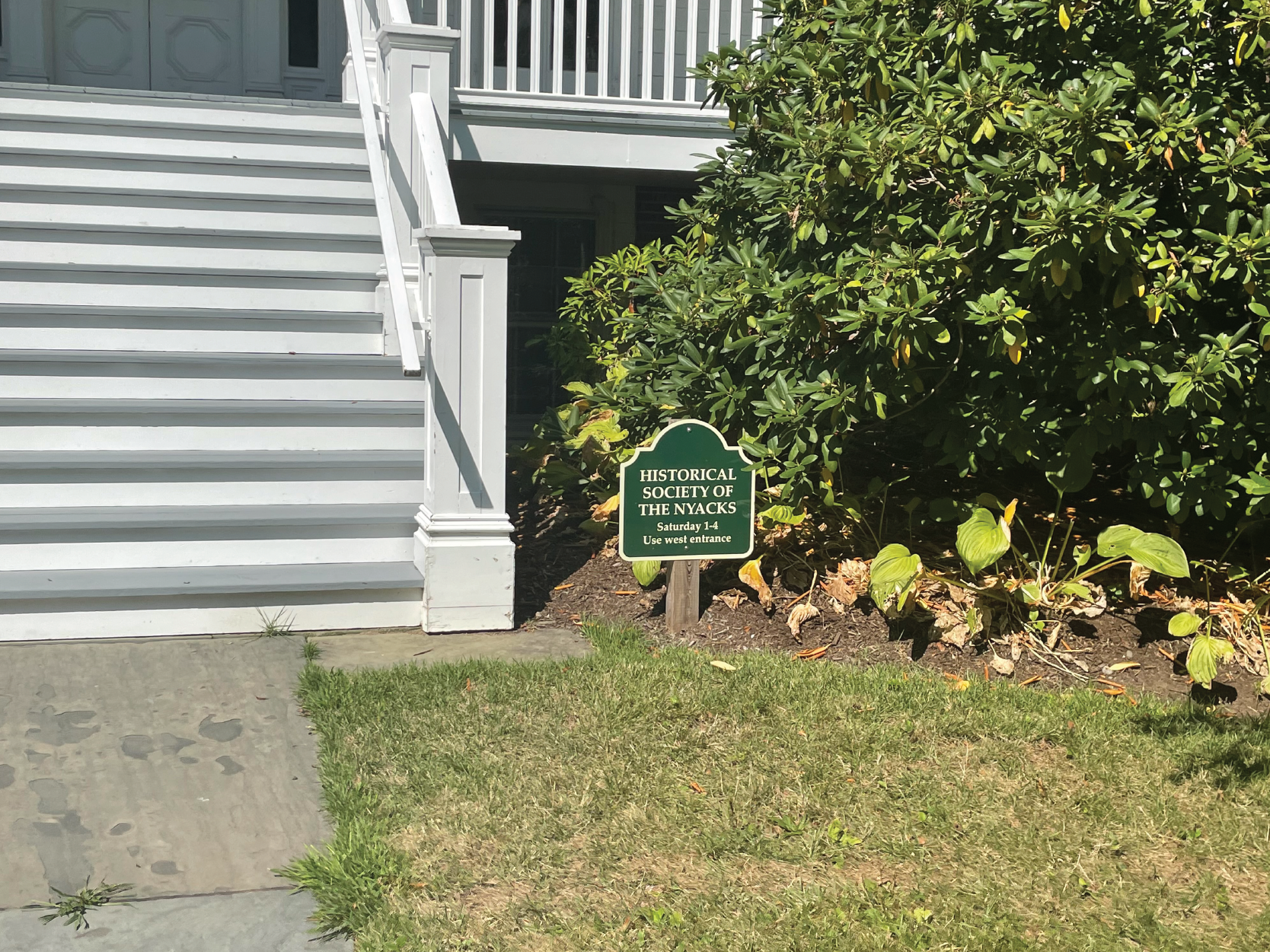 Historical Society of the Nyacks Sign